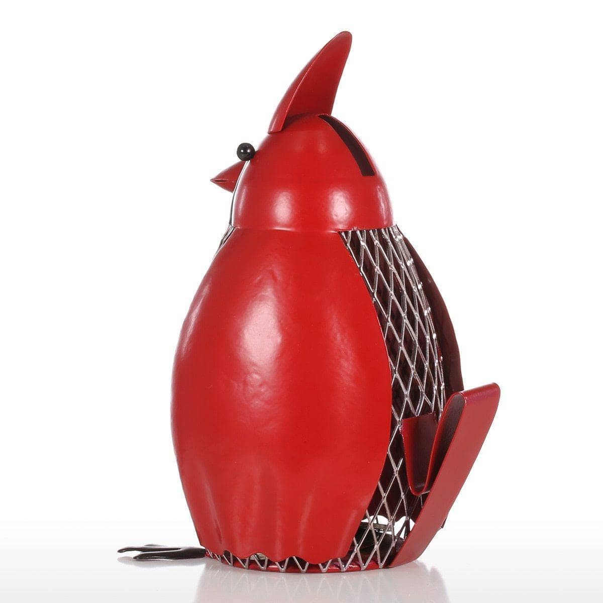 Red Clothes Bird Iron Piggy Bank - Charming Quirk