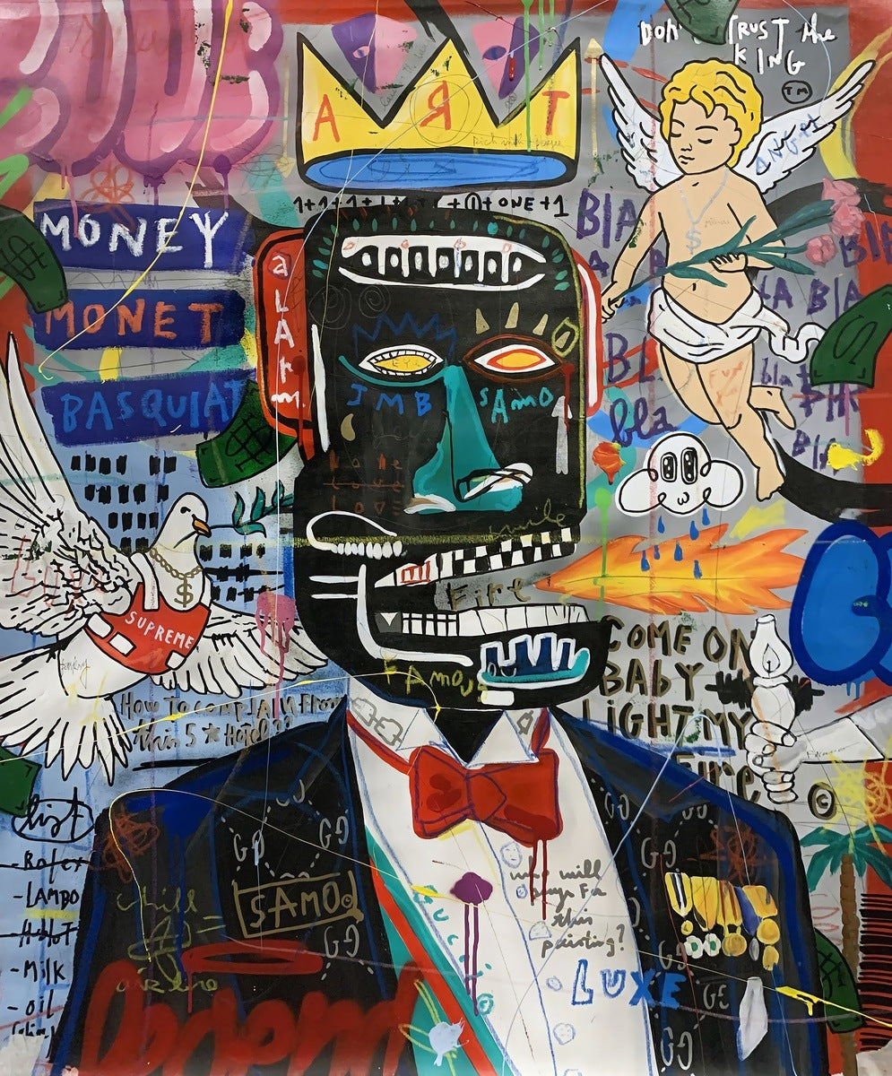 Revolutionary Vision - Jean-Michel Basquiat Iconic Graffiti Pop Art