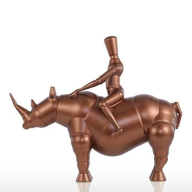 Rhinoceros Knight Sculpture - Bold Statement