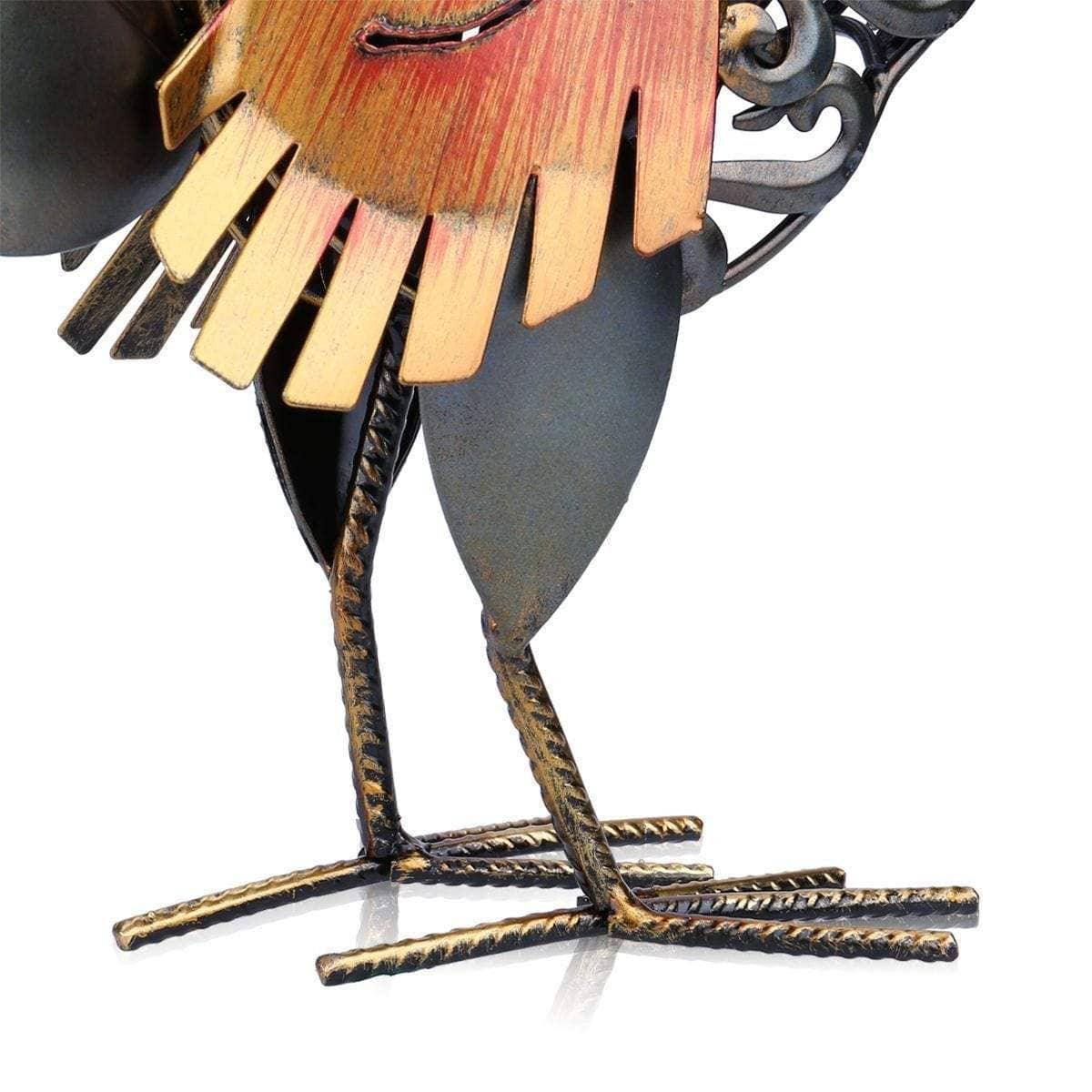 Rooster Carved Sculpture - Striking Chic
