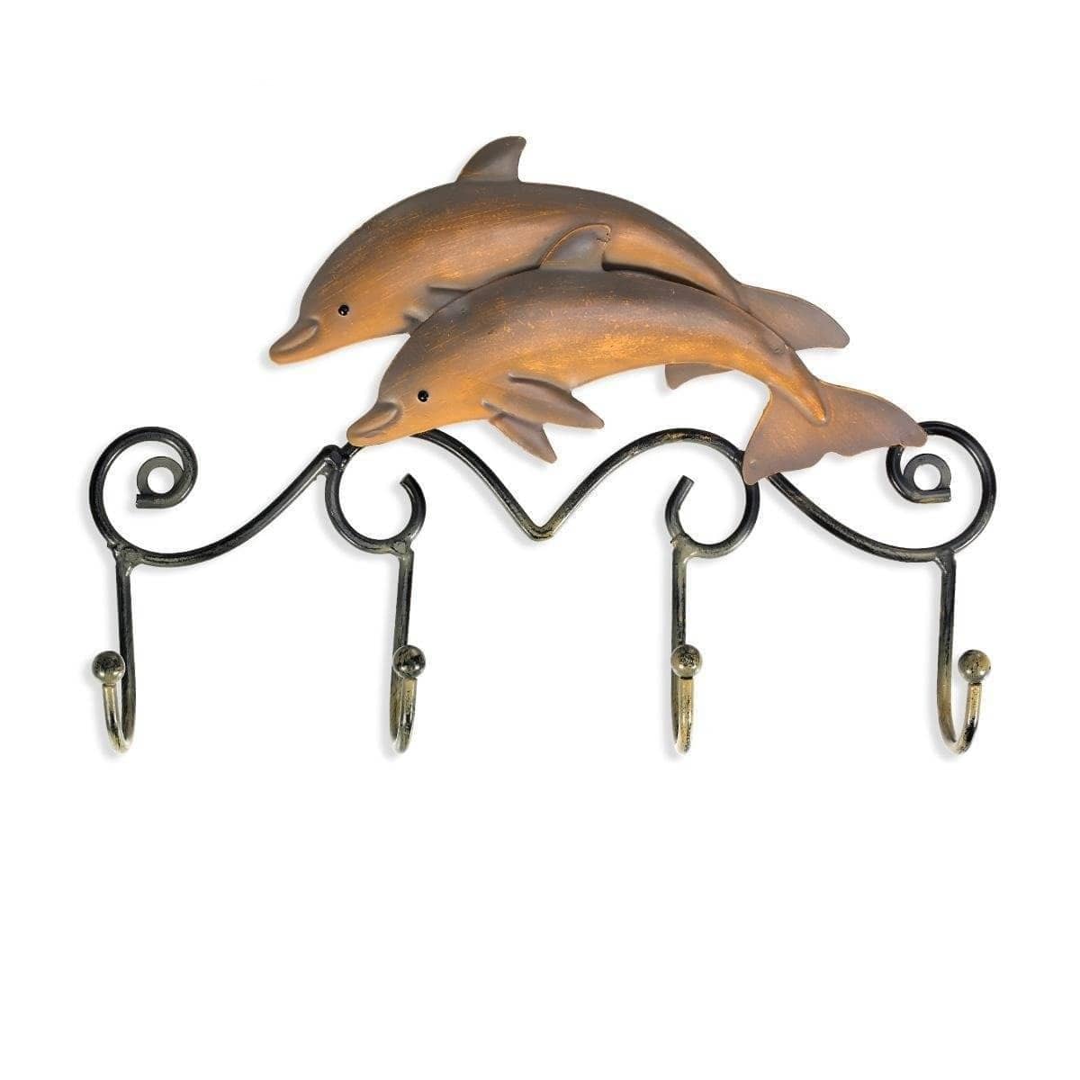 Rustic Dolphin Key Holder - Coastal Charm