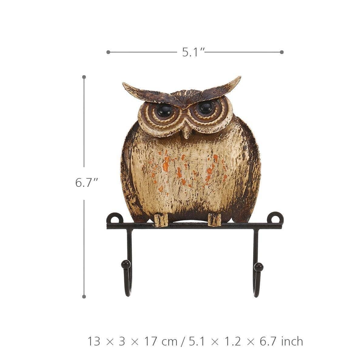 Rustic Owl Key Rack - Whimsical Rusticity