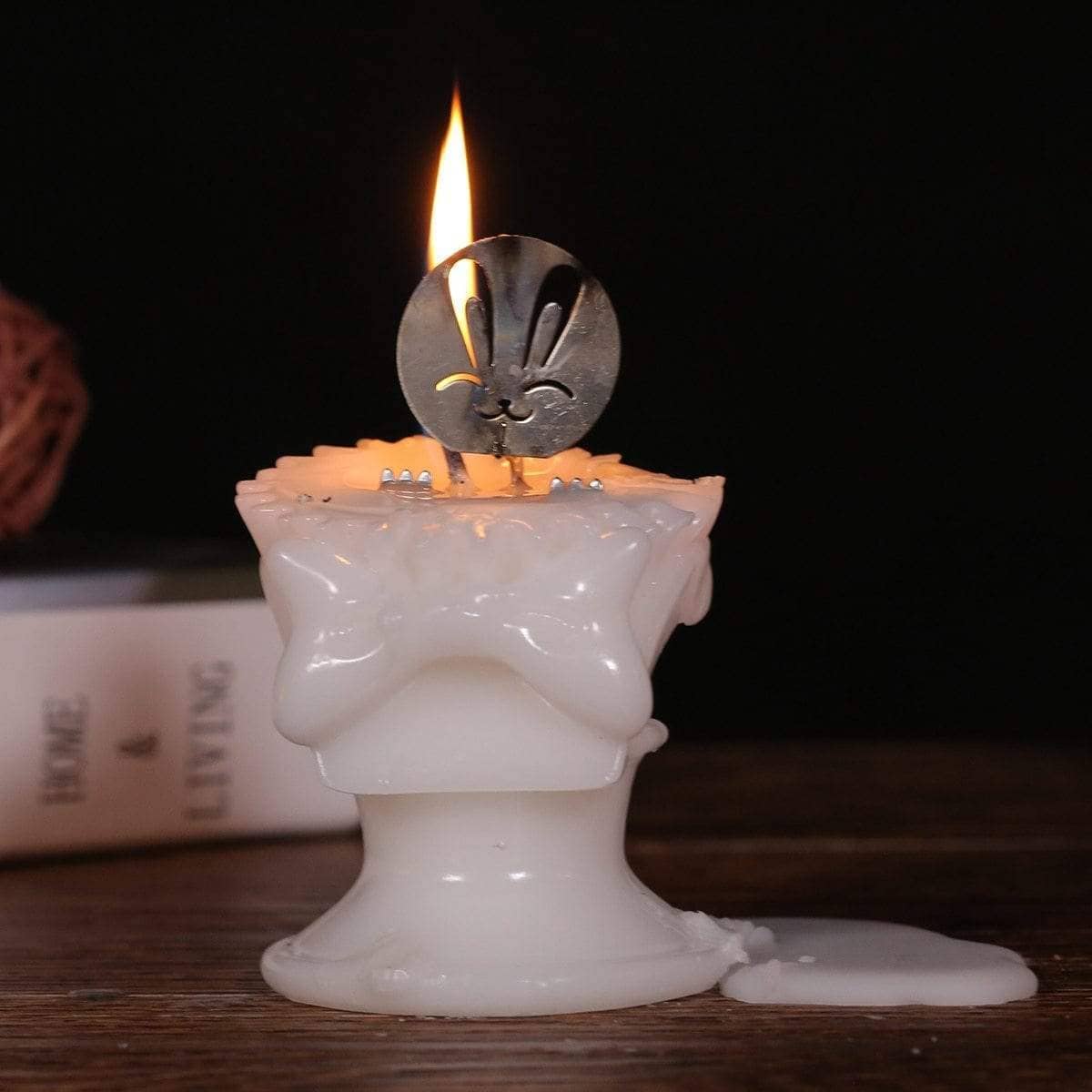 Skeleton Rabbit Scented Wax Candle - Spooky Chic