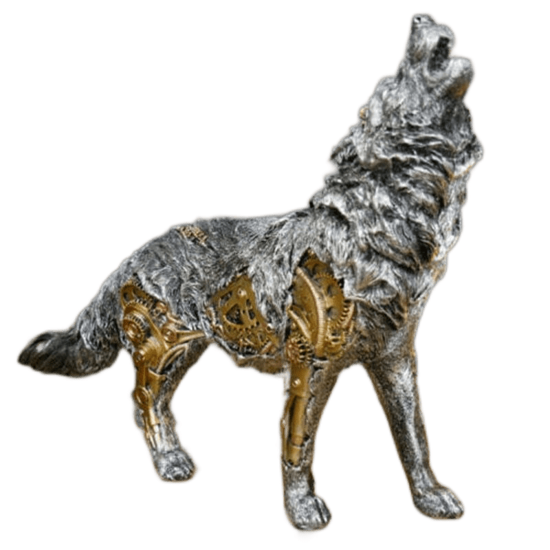 Steampunk Sausage Dog Resin Statue: Unconventional Sculpture Decoration