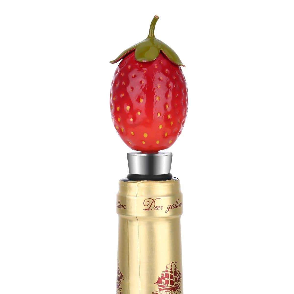 Strawberry Wine Bottle Cork Stopper: Fun and Stylish Wine Accessory