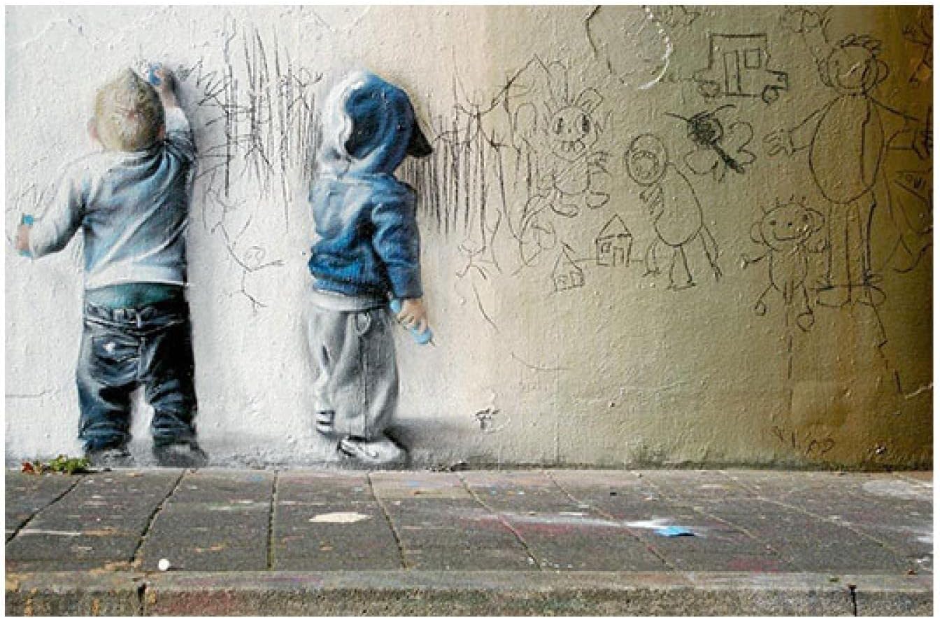 Street Kids: Banksy Graffiti Art