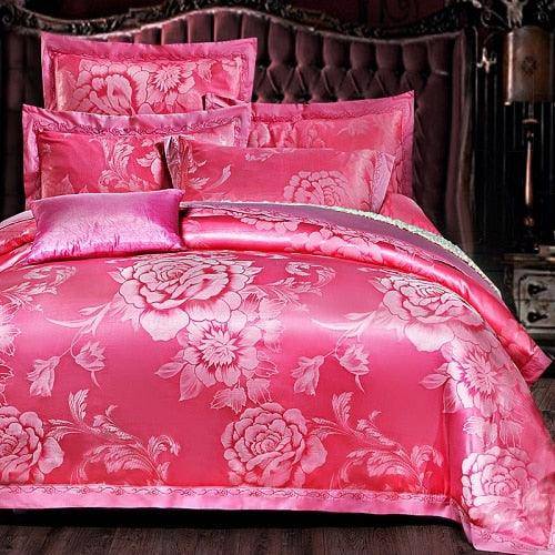 Stylish Luxury Embroidery Sateen Cotton Duvet Cover 4pcs Bedding Set