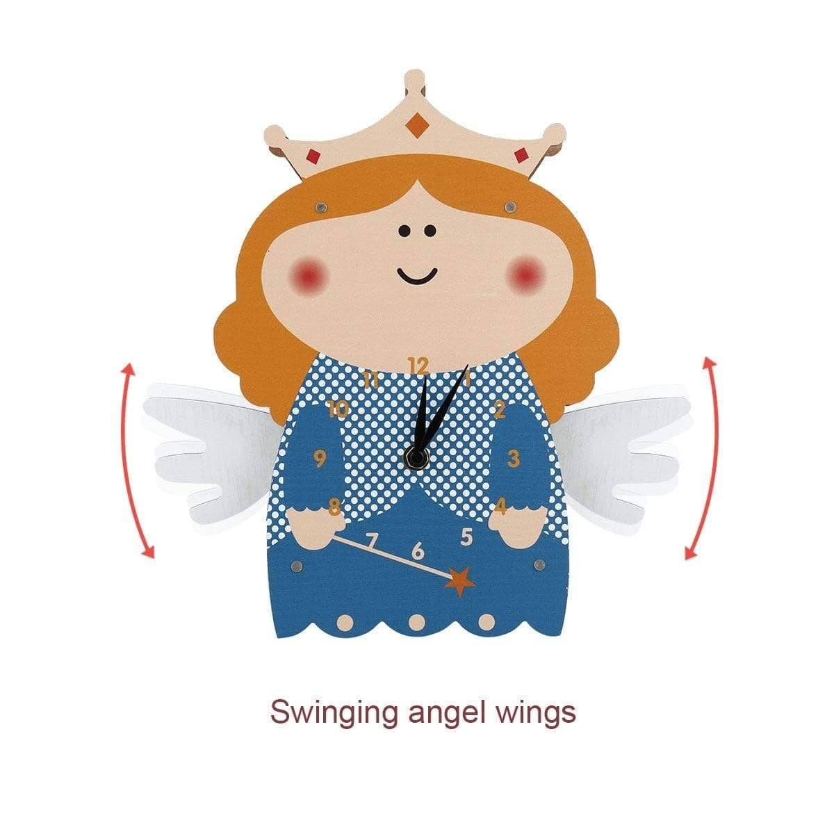 Swinging Angel Kids Bedroom Wall Clocks: Fun and Whimsical Decor