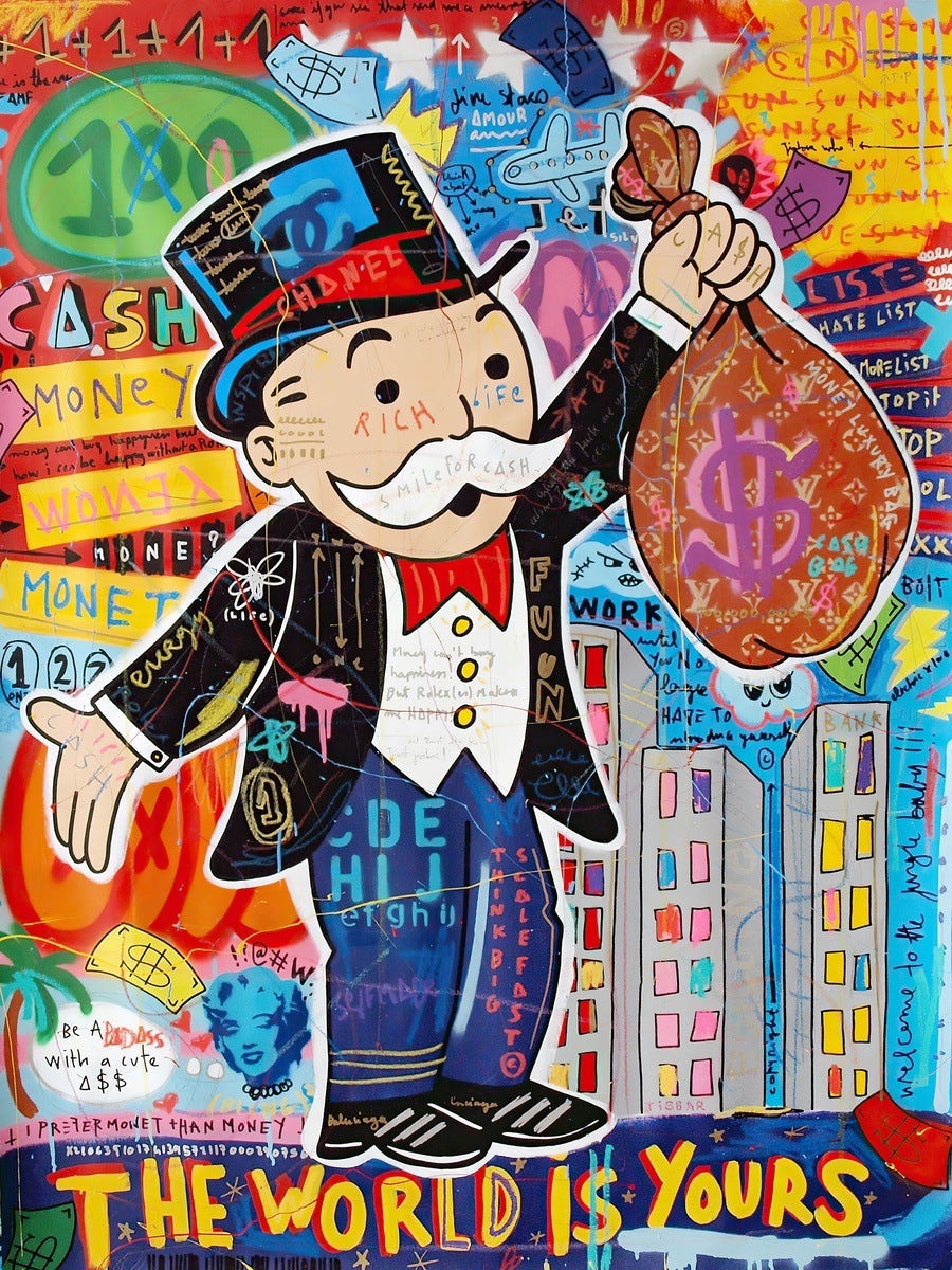 The World Is Yours - Alec Monopoly Pop Art Graffiti