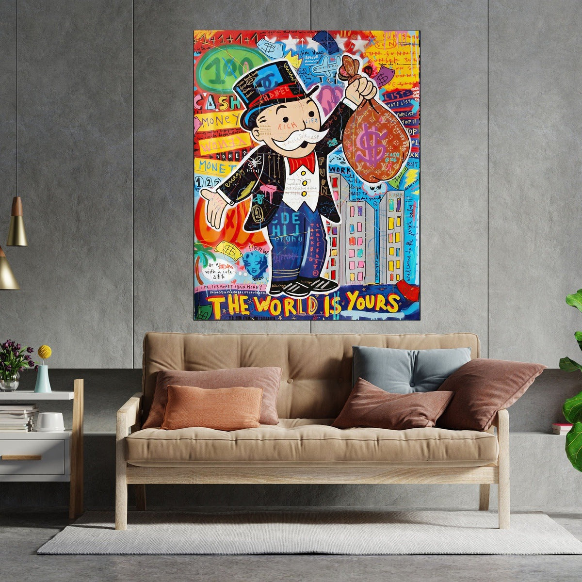 The World Is Yours - Alec Monopoly Pop Art Graffiti
