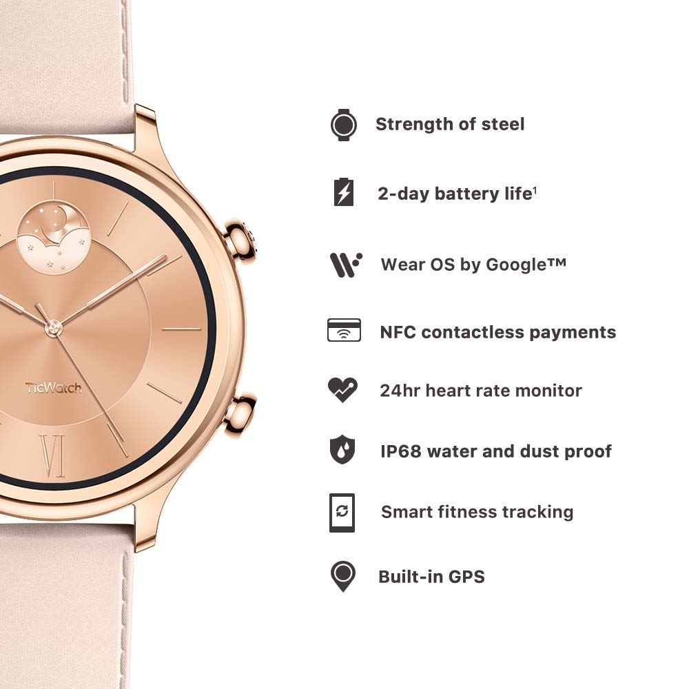 TicWatch C2 Wear OS Smartwatch with Bluetooth and NFC Connectivity