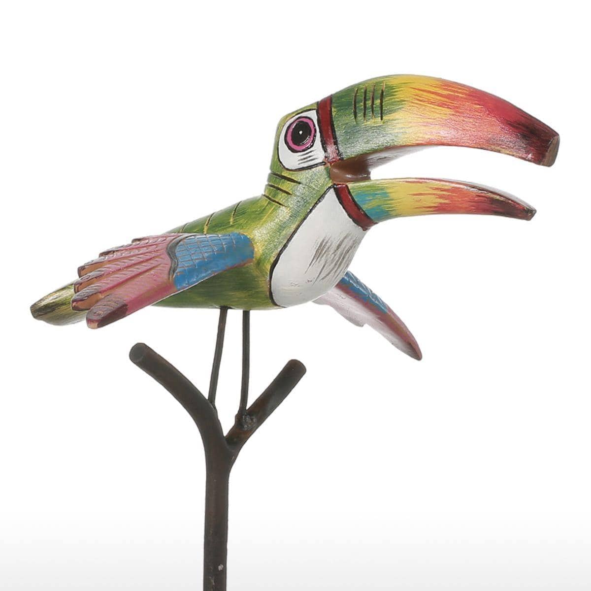 Tropical Bird Sculpture - Contemporary Home Decor Accent