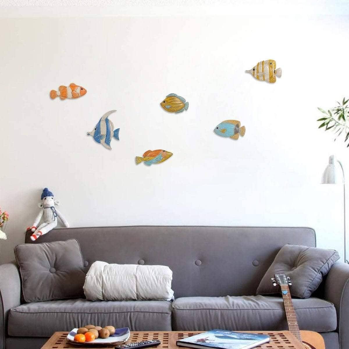 Tropical Fish Splash Canvas Wall Art - Playful Home Decoration