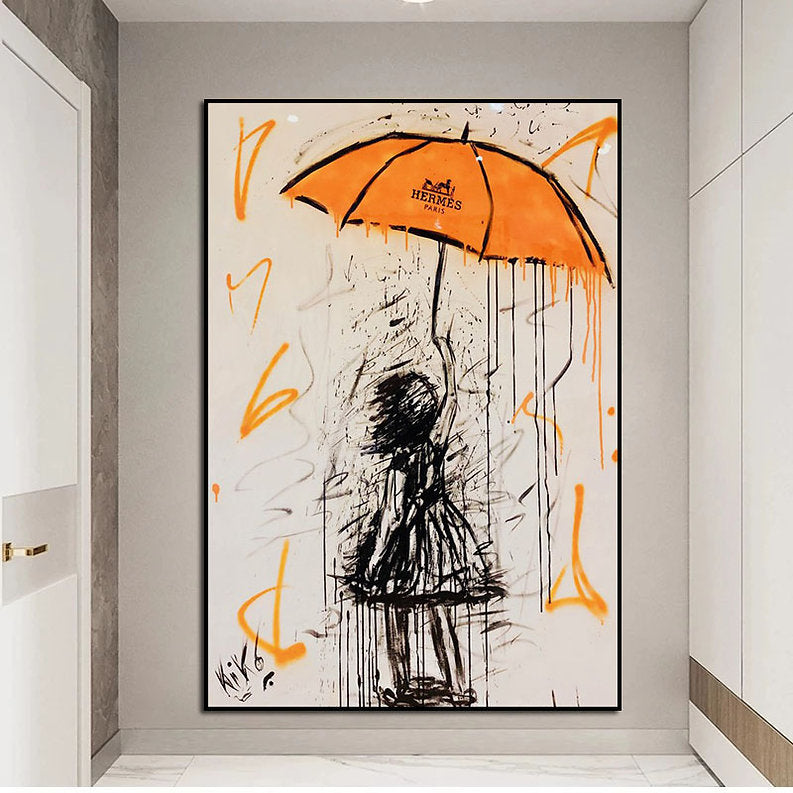 Umbrella Wonder: Orange Rain