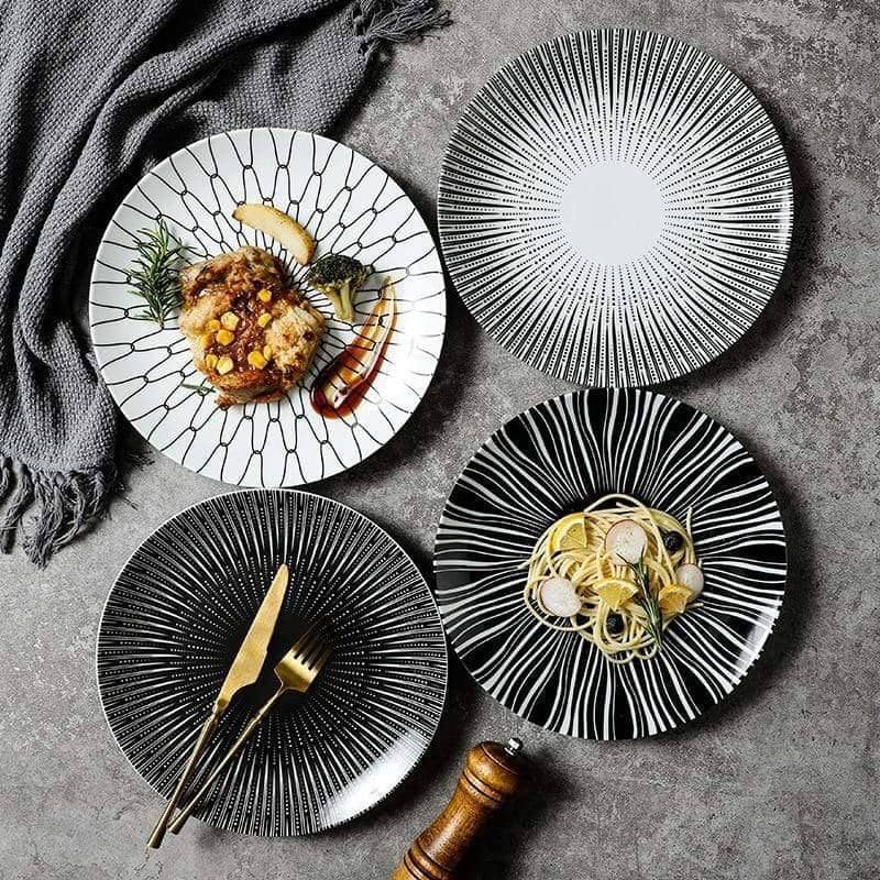 Underglaze Ceramic Dining Dish Set - Display Plate for Stylish Table Decor