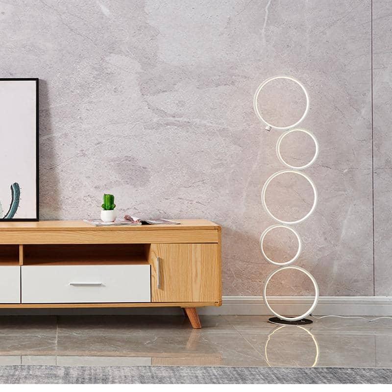 Vertical Five Rings Floor Lamp - Unique & Modern Lighting for Home Decor
