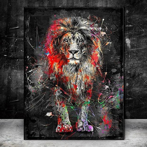 Vibrant Lion Portrait: The King's Gaze