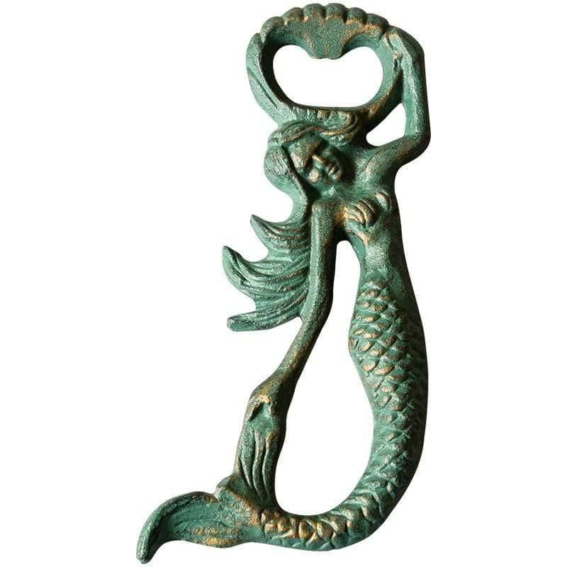 Vintage Mermaid Cast Bottle Opener: Quench Your Thirst in Style