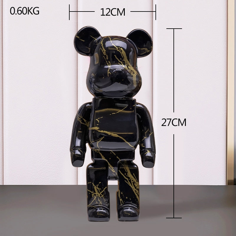 Violence Bear Bearbricks Sculpture - Colorful Pop of Art for Your Space