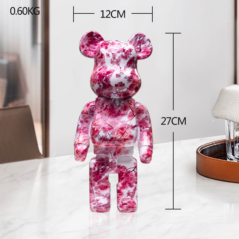 Violence Bear Bearbricks Sculpture - Colorful Pop of Art for Your Space