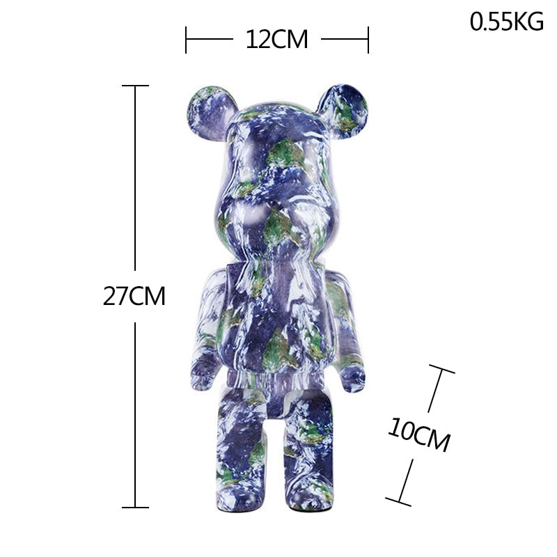 Violence Bear Bearbricks Sculpture - Colorful Pop of Art for Your Space