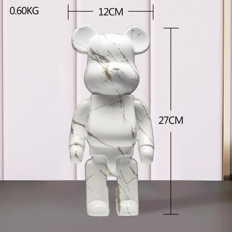 Violence Bear Bearbricks Sculpture - Colorful Pop of Art for Your Space