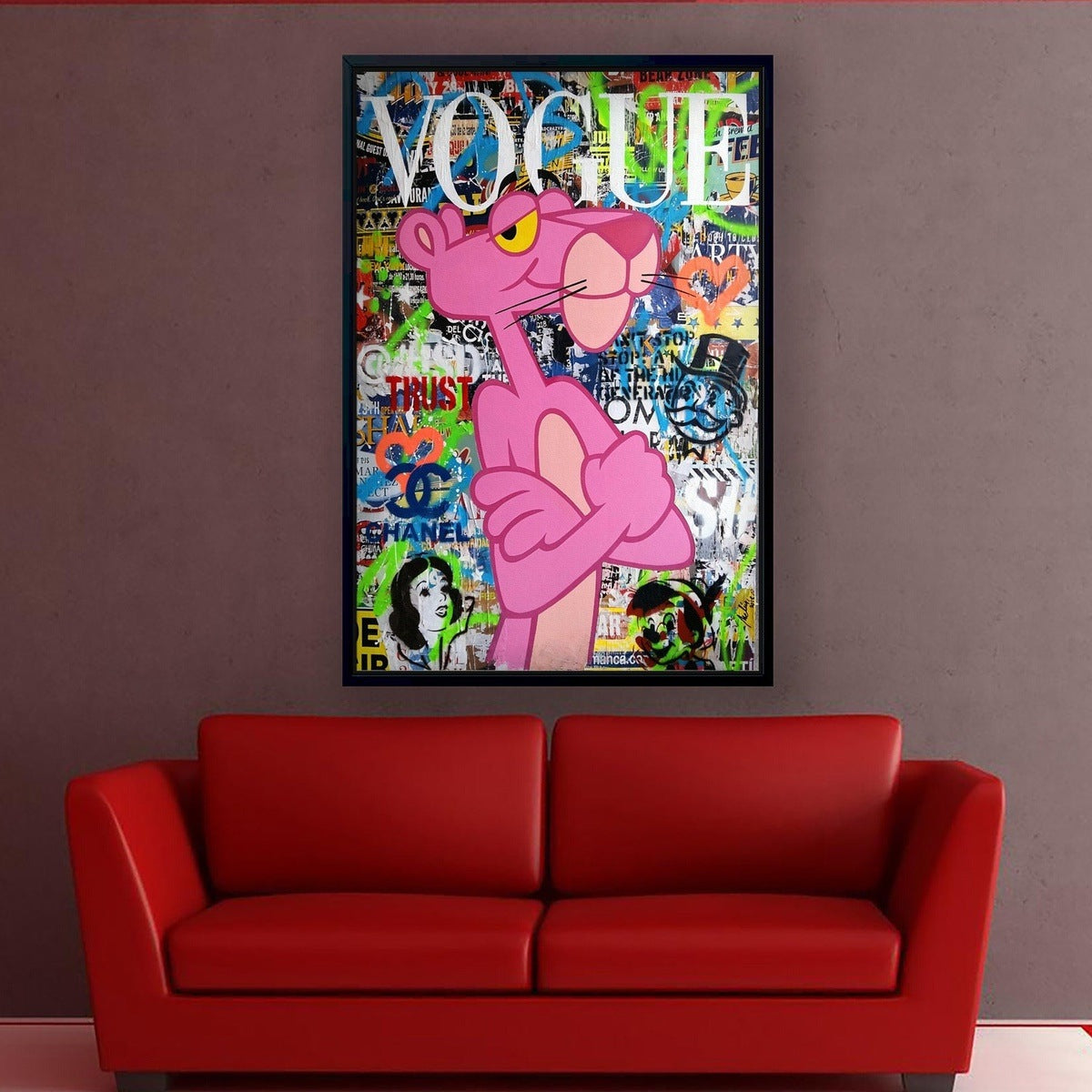 Vogue Coon Cover - Pink Panther Pop Art