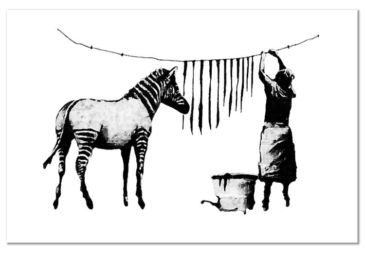 Washing Zebra Stripes: Banksy Inspired Art