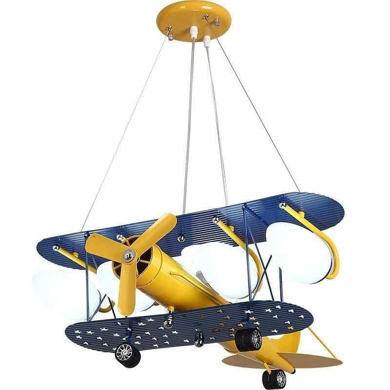 Whimsical Cartoon Airplane Chandelier - Perfect for Kids' Spaces