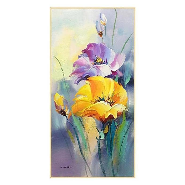 Whimsical Flowers At Spring Canvas Art - Vibrant & Playful Wall Decor