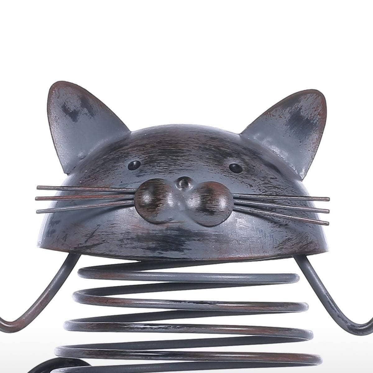Whimsical Spring Cat Wine Bottle Holder Stand: Fun Home Decor