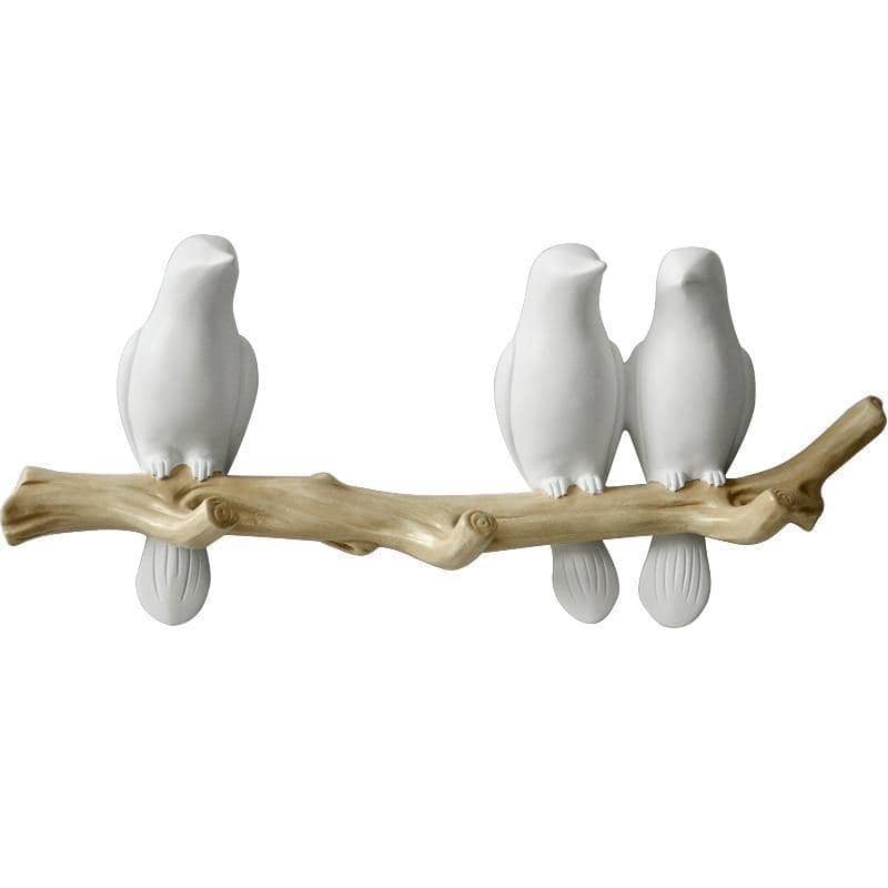 White Bird Key Hooks Hanger - Wall Rack for Stylish Home Organization