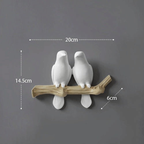 White Bird Key Hooks Hanger - Wall Rack for Stylish Home Organization