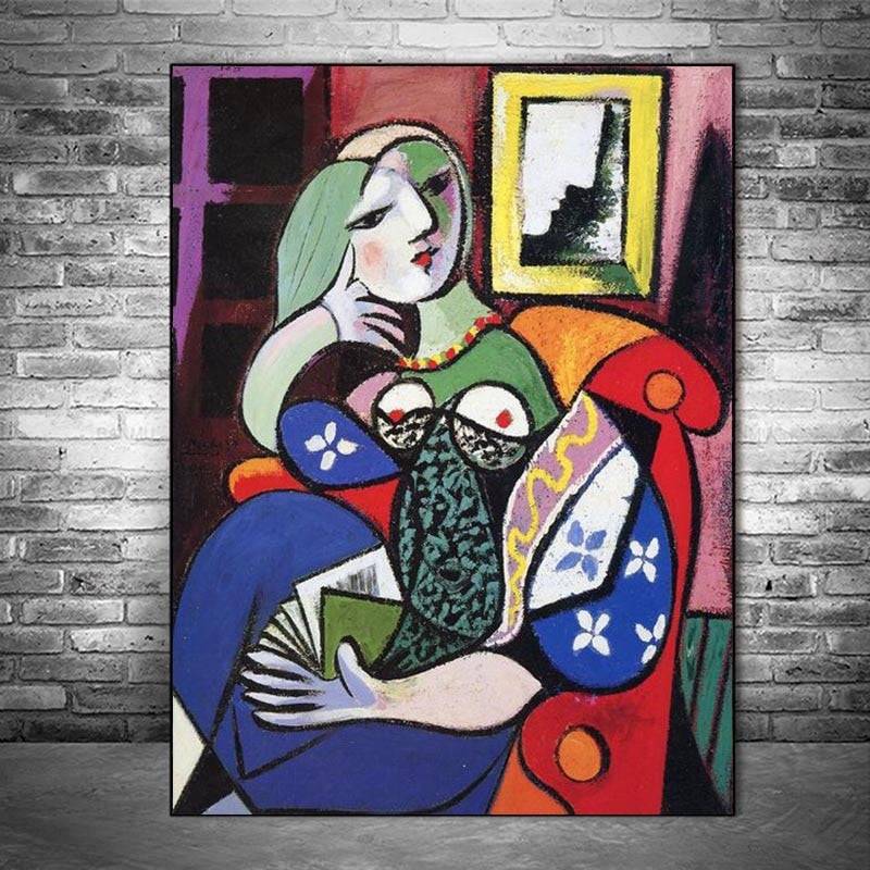 Woman With Book by Picasso - Stylish & Artistic