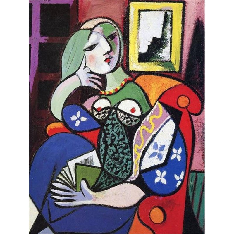 Woman With Book by Picasso - Stylish & Artistic