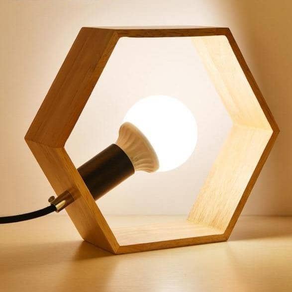 Wooden Bedside Table Lamp - Stylish & Modern Lighting for Bedroom Decor