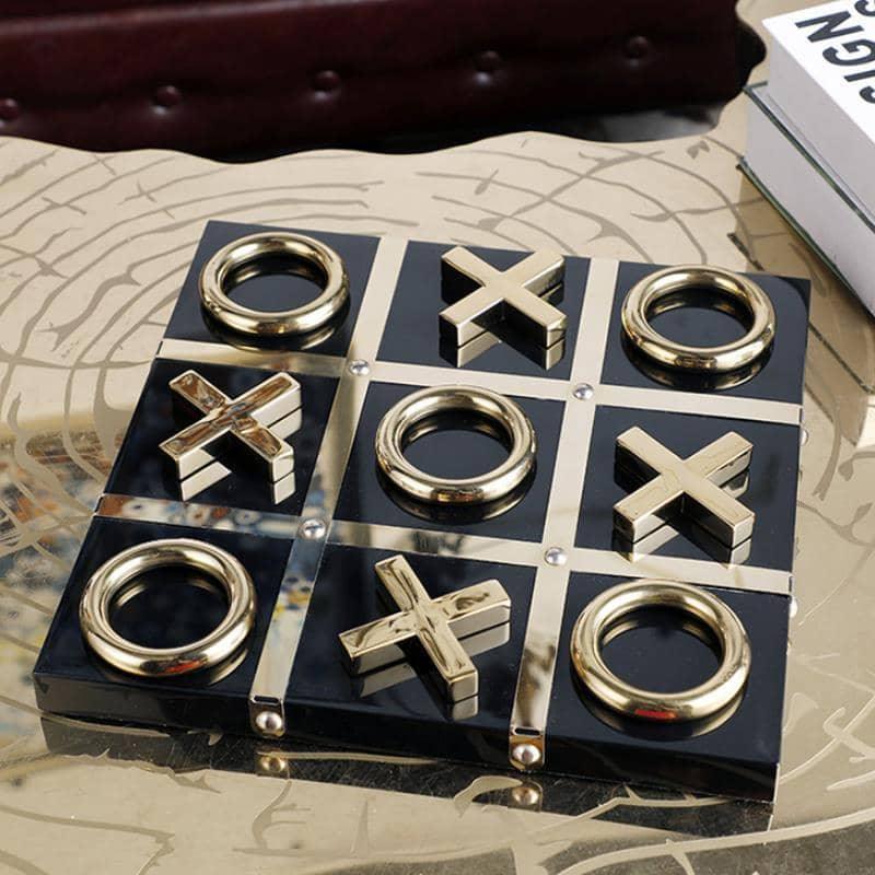 Wooden XO Board Game Display - Artistic & Stylish Home Decor Accessory